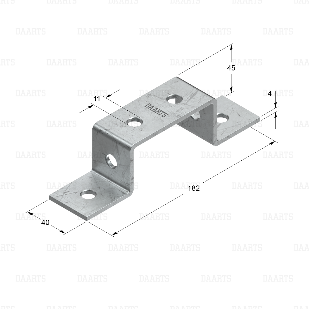 с размерами  Зажим для Т-образного соединения DS MQL 41х82 45х141